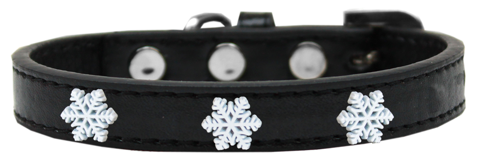 Snowflake Widget Dog Collar Black Size 20